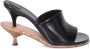 Jacquemus Sandalen Les Doubles Mules Sandals Leather Black in zwart - Thumbnail 1