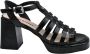 Janet & Janet High Heel Sandals Zwart Dames - Thumbnail 1