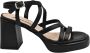 Janet & Janet High Heel Sandals Zwart Dames - Thumbnail 1