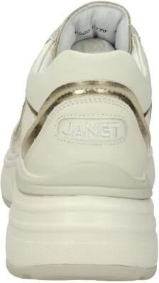 Janet & Janet Wit Goud Leren Sneakers met Luxe Inzetstukken - Foto 2