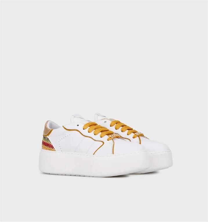 Janet & Janet Witte leren sneakers Stijl J-003