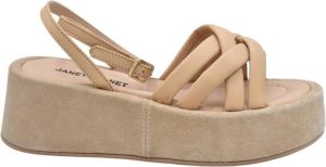 Janet & Janet Laced Shoes Beige Dames