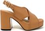Janet & Janet Leren sandalen met kruisbanden - Thumbnail 1
