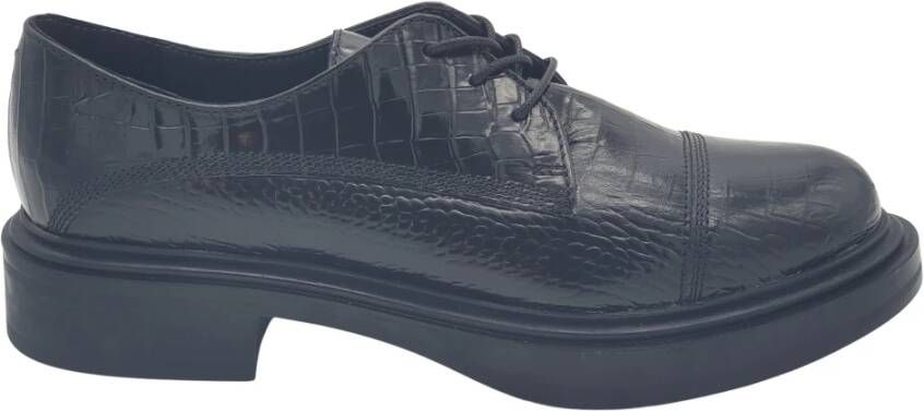 Janet & Janet Platte reptiel effect veterschoen