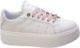 Janet & Janet Witte leren sneaker met roze details - Thumbnail 1