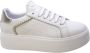 Janet & Janet Witte leren sneakers met gouden detail - Thumbnail 1