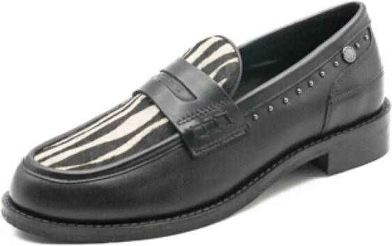 Janet & Janet Zwart Zebra Damesschoenen Aw25