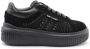 Janet & Janet Zwarte Suède Platform Sneakers met Logo - Thumbnail 1