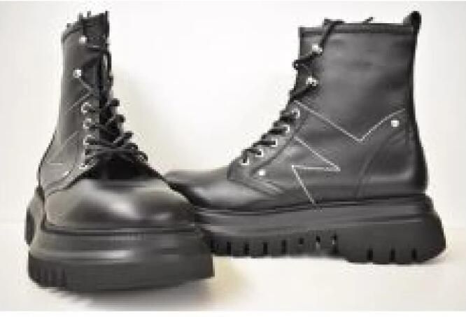 Janet Sport Dames Geveterde Schoenen Zwart Aw20 - Foto 2