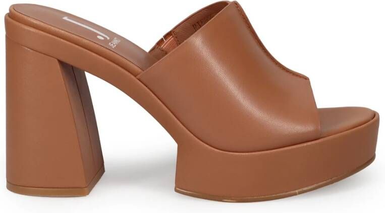 Jeannot Bruin Leren Sandalen Urban Collectie Brown Dames