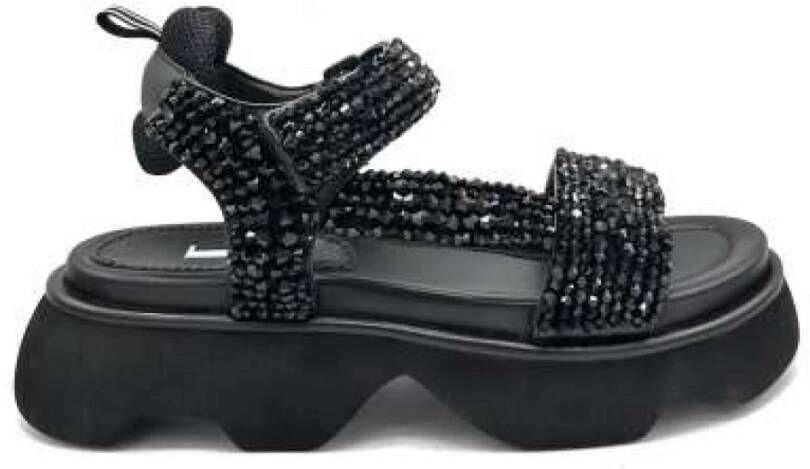 Jeannot Flat Sandals Black Dames