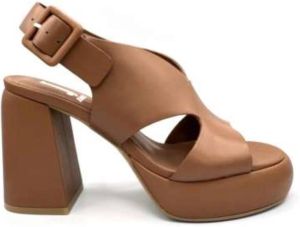 Jeannot Flat Sandals Bruin Dames