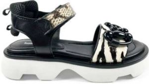 Jeannot Flat Sandals Zwart Dames