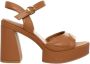 Jeannot Gewatteerde leren sandaal met strass-detail - Thumbnail 1