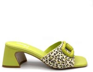 Jeannot Heeled Mules Groen Dames