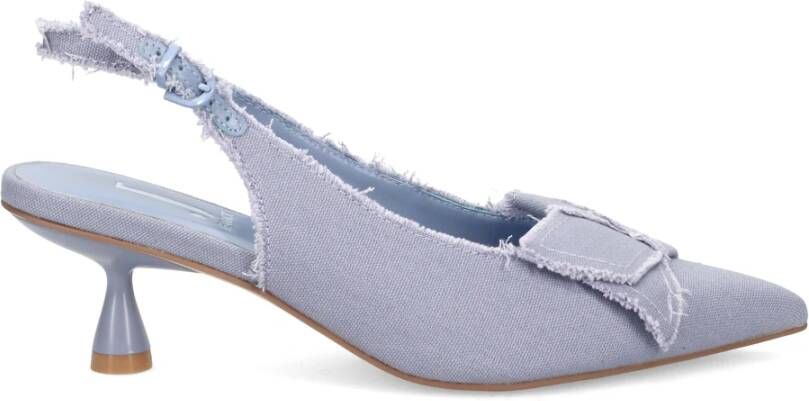 Jeannot Heldere Blauwe Hakken Sandalen