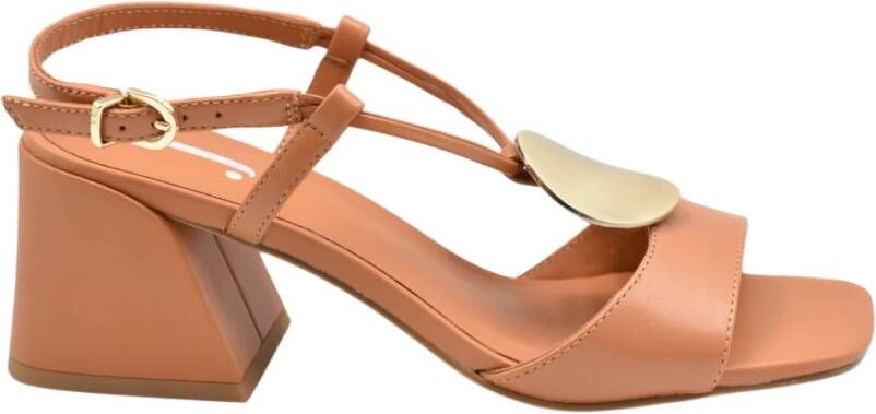 Jeannot High Heel Sandals Brown Dames