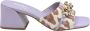 Jeannot Lilac Luipaardprint Platte Schoenen Purple Dames - Thumbnail 1
