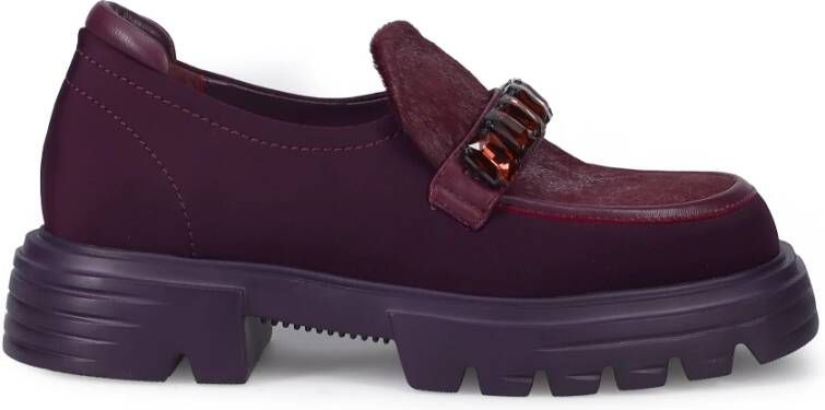 Jeannot Paarse platte schoenen met lichtgewicht rubberen zool Purple Dames