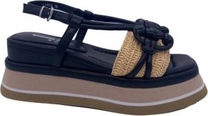 Jeannot Platte sandalen Zwart Dames