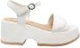 Jeannot Witte leren sandalen met gespsluiting - Thumbnail 1
