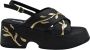 Jeannot Zwarte Kant Sandalen Elegant Stijlvol Ontwerp - Thumbnail 1