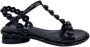 Jeannot Zwarte Lak Platte Sandalen - Thumbnail 1