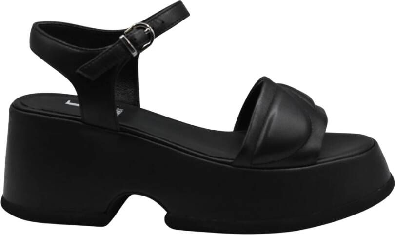 Jeannot Zwarte Veterschoenen met Platte Zool