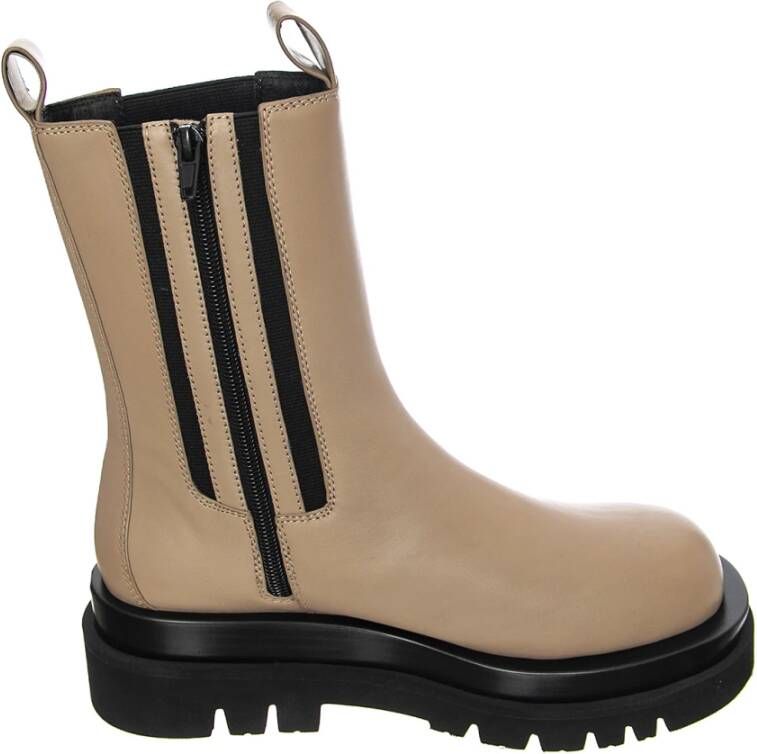 Jeffrey Campbell Beige Leren Enkellaarzen Beige Dames