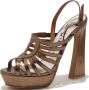 Jeffrey Campbell Bronze Leren Sandalen met Hoge Hak - Thumbnail 1