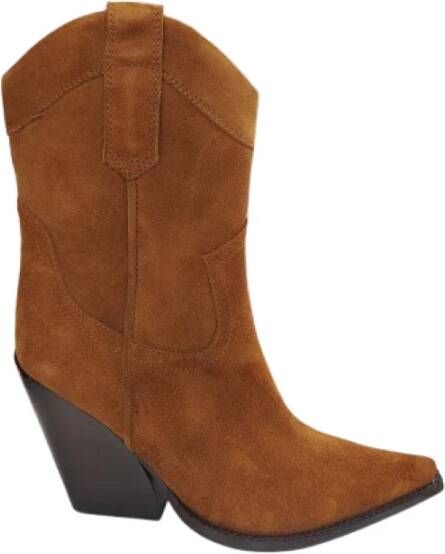 Jeffrey Campbell Bruin Leren Country Style Laarzen Brown Dames