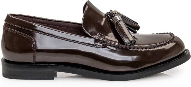 Jeffrey Campbell Bruine Loafers met Strikdetails Brown Dames