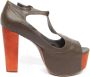 Jeffrey Campbell Foxy Wood Brown Sandaal - Thumbnail 1