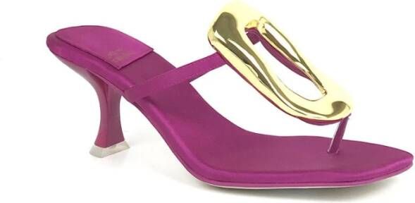 Jeffrey Campbell Fuchsia Goud Stijlvolle Plateau Sandalen
