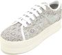 Jeffrey Campbell Grijs-Witte Kant Effect Instap Sneakers - Thumbnail 1