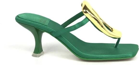 Jeffrey Campbell Groen-Goud Stijlvolle Plateau Schoenen