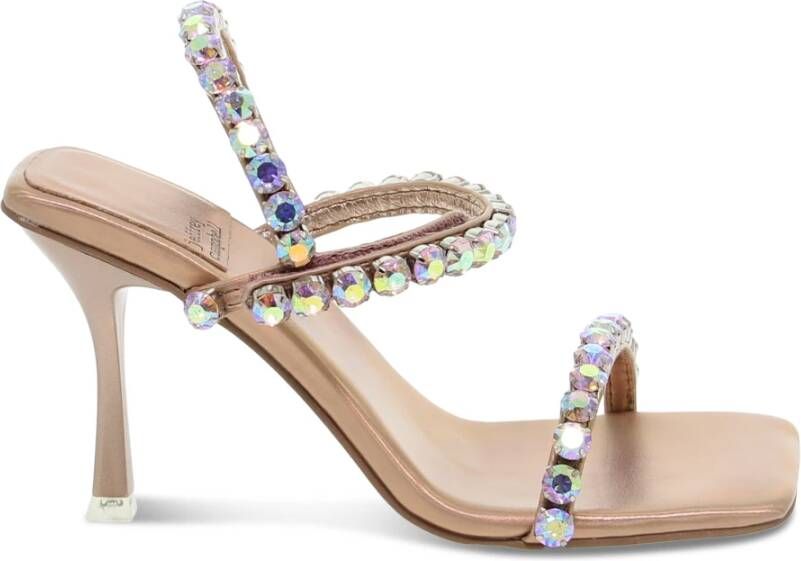 Jeffrey Campbell Hak sandaal voor vrouwen in kristal gelamineerd Pink Dames