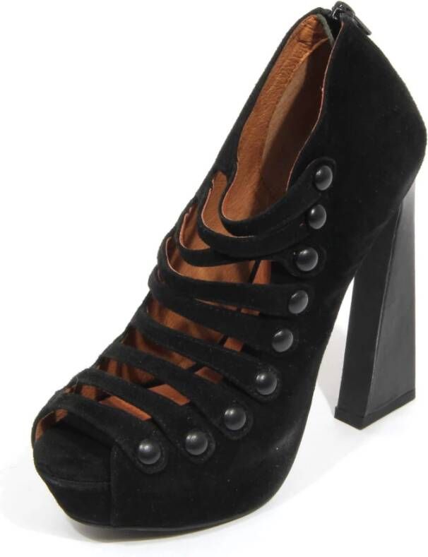 Jeffrey Campbell Honora Zwarte Suède Pumps