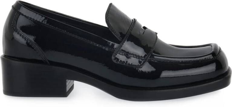 Jeffrey Campbell Hoogwaardige leren Sorbonne loafers Black Dames