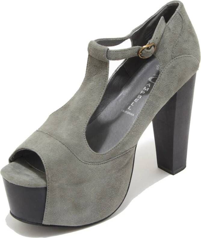 Jeffrey Campbell Houten Hak Sandalen in Vintage Stijl