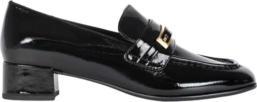 Jeffrey Campbell Mocassins 'BOOK-SMART BLACK CRINKLE PATENT' zwart