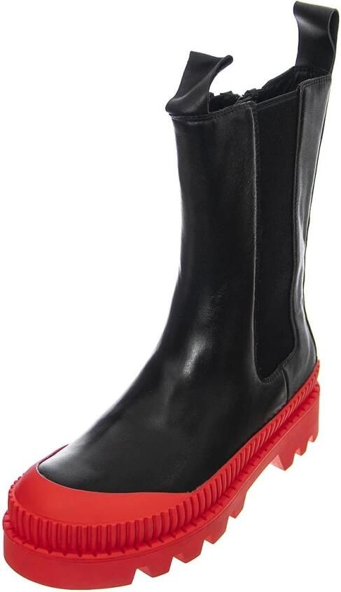 Jeffrey Campbell Laarzen 'Womens Trecking Black Red Boots' zwart