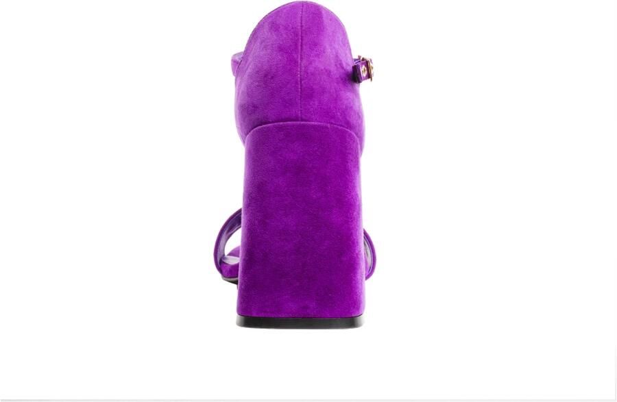 Jeffrey Campbell Paarse Suède Hoge Hak Sandalen Purple Dames - Foto 2
