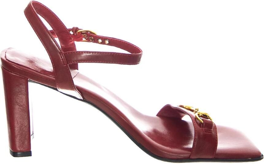 Jeffrey Campbell Sandaal 'Lively Red Gold Sandals' rood
