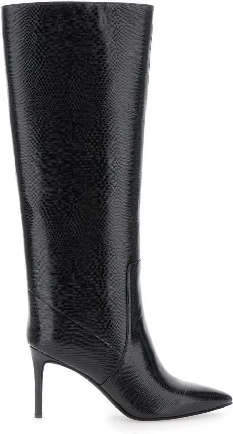 Jeffrey Campbell Zwarte Laarzen met Naaldhak van Leer voor Dames