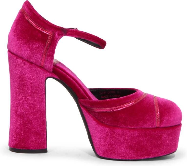 Jeffrey Campbell Oranje Velvet Low Down Pumps Pink Dames