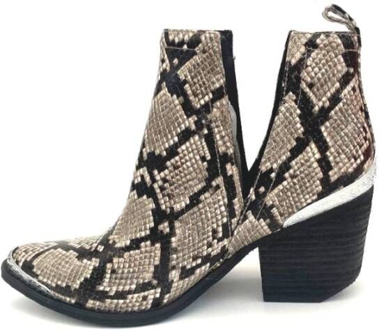 Jeffrey Campbell Moderne vrouw cowboy laarzen in zwart grijs