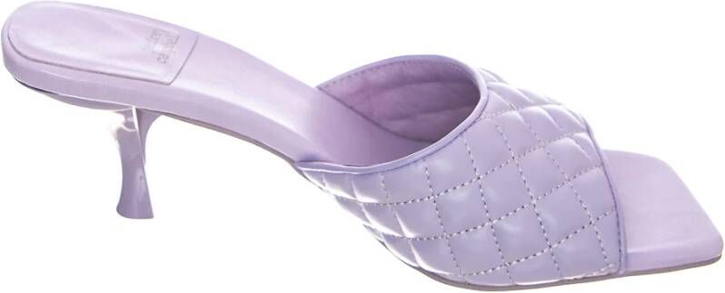 Jeffrey Campbell Paarse leren veterschoenen met hoge hakken Purple Dames