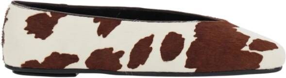 Jeffrey Campbell Platte Schoenen Bruin Wit Patroon