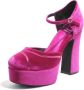 Jeffrey Campbell Oranje Velvet Low Down Pumps Pink Dames - Thumbnail 9